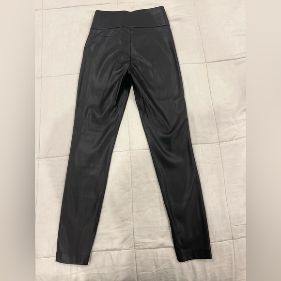 Zara Black Faux Leather Pants - Size Small - Picture 2 of 4